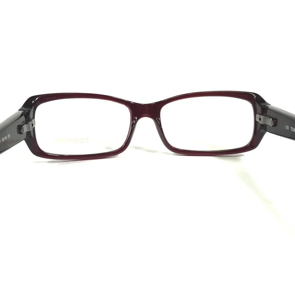 Tom Ford Eyeglasses Frames TF5072 211 Dark Red Rectangular Full Rim 52-16-135